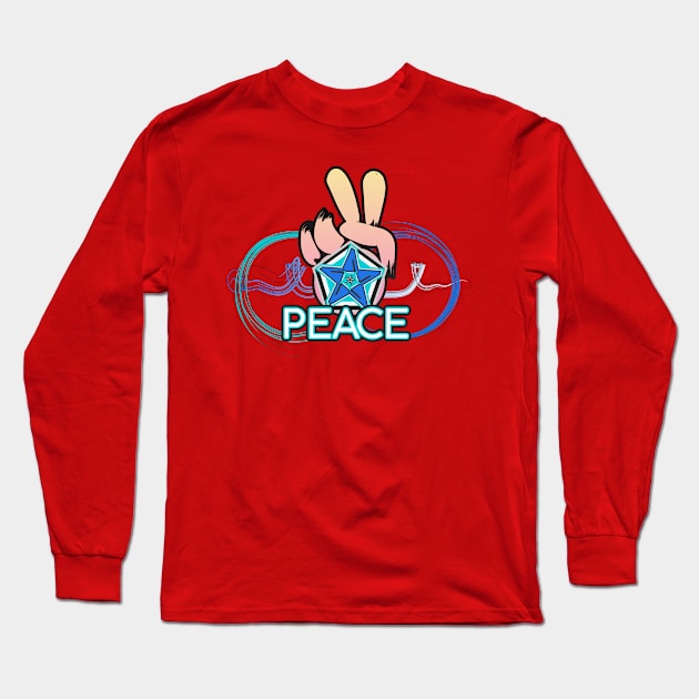 All Stars Peace Badge Long Sleeve T-Shirt by Markyartshop